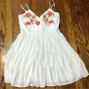 Altar’d State white floral embroidery dress size L